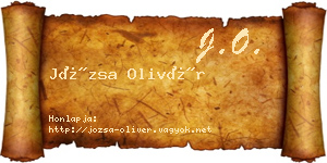 Józsa Olivér névjegykártya
