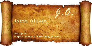 Józsa Olivér névjegykártya