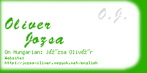 oliver jozsa business card